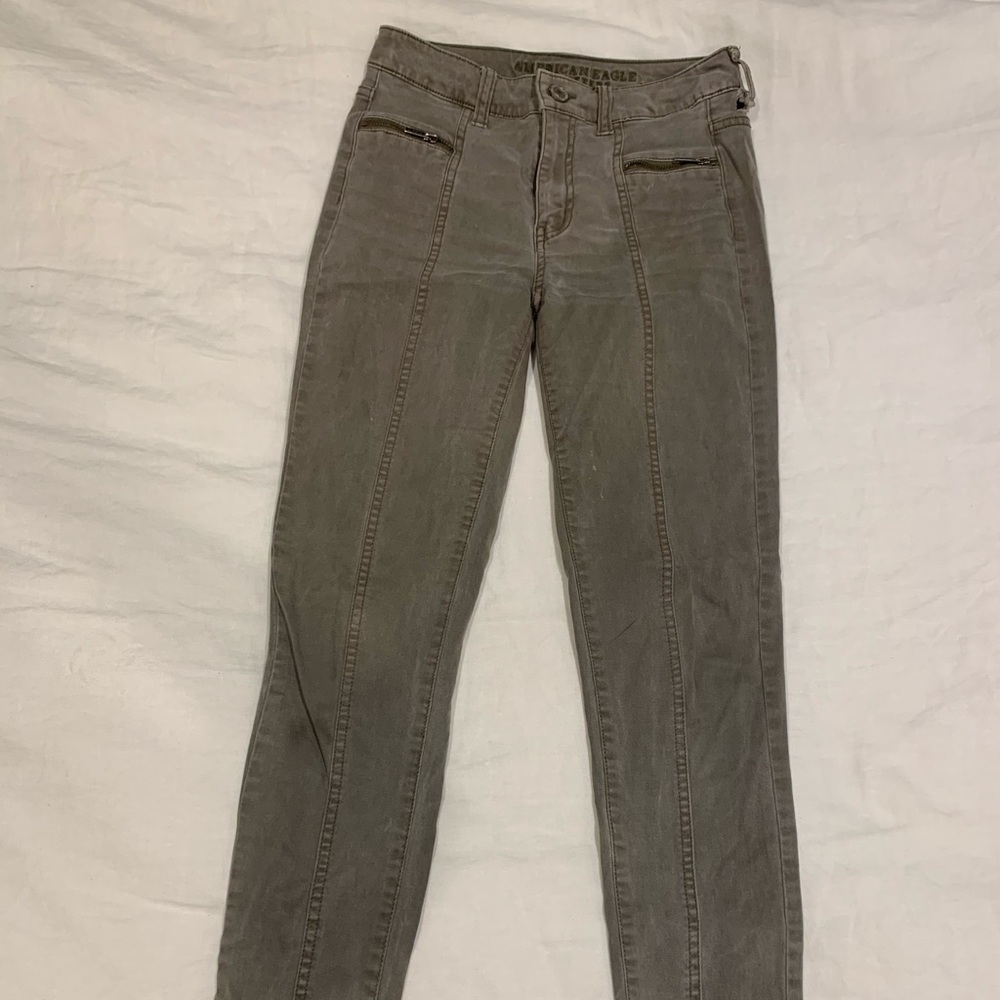 Green Utility jeans